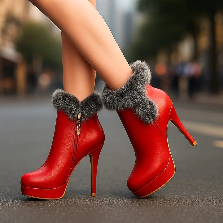 Sofie - Faux Fur Leather Boots