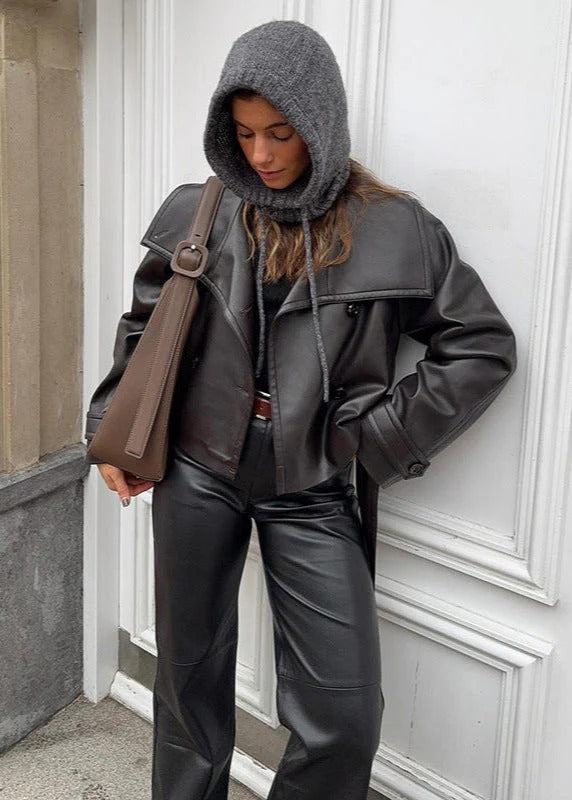 Madeline - Minimalist Faux Leather Jacket