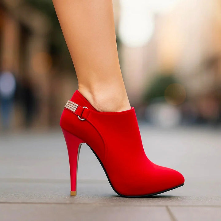 Avery - Velvet Suede Heel Boots