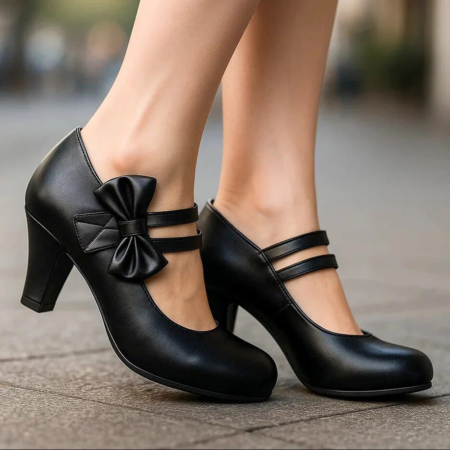 Amelia - Double Strap Mary Jane Heels
