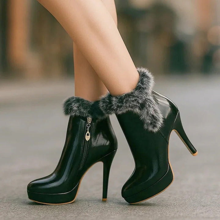 Sofie - Faux Fur Leather Boots