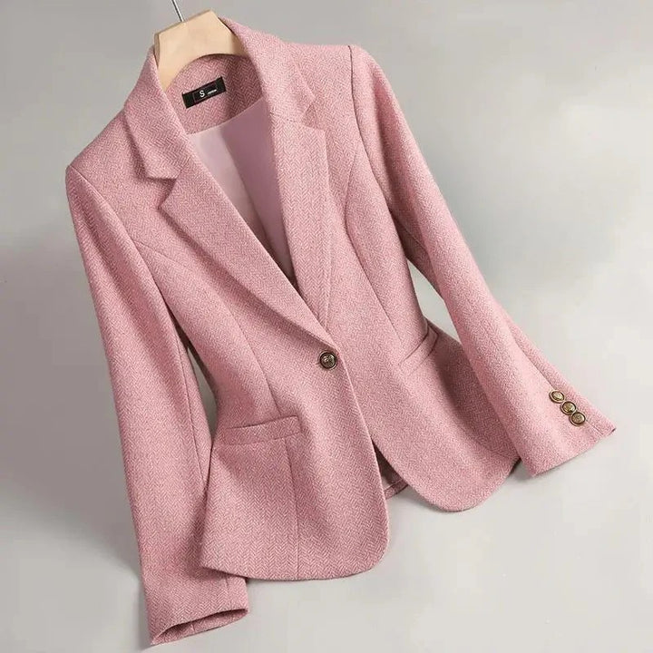 Freya - Tailored Wool Herringbone Blazer