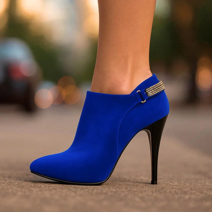 Avery - Velvet Suede Heel Boots