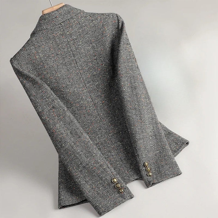 Freya - Tailored Wool Herringbone Blazer